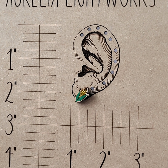 🌽 IT'S CORN! stud earrings - Picture 7 of 8